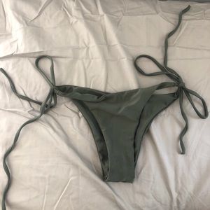 urban deep green tie up bikini bottoms